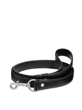 Coach F26178 Small Leather Dog Pet Leash, SV/Black